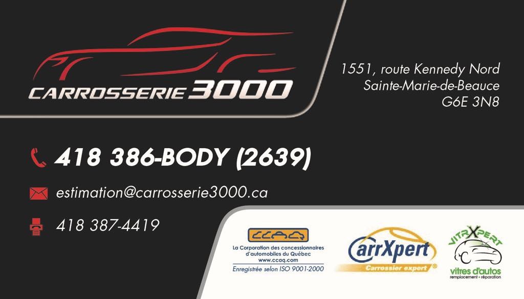 Bannière Carrosserie 3000 inc.